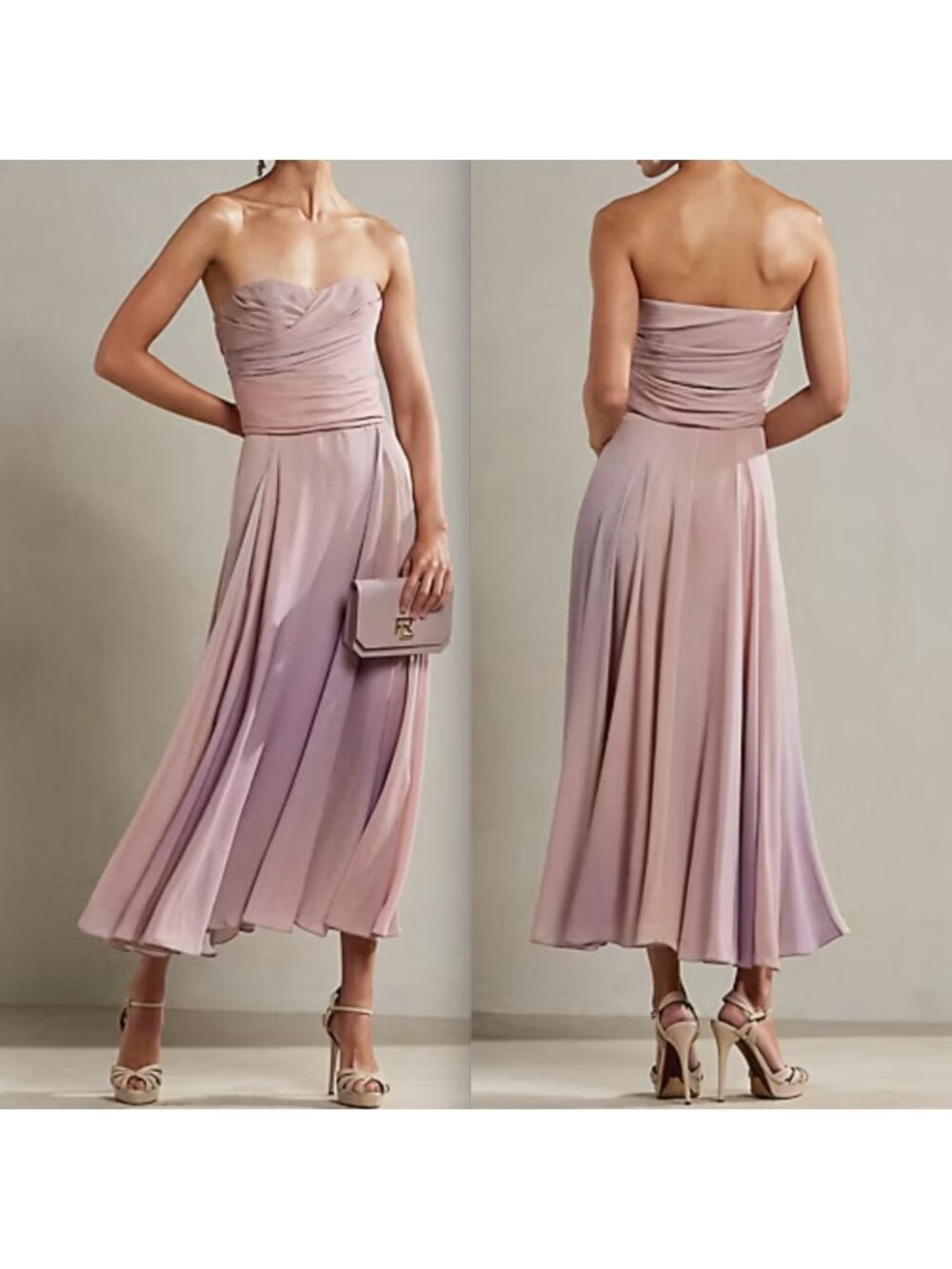 Ralph Lauren Purple Label Collection dress gown sz 4 silk Leanne ombre $4690